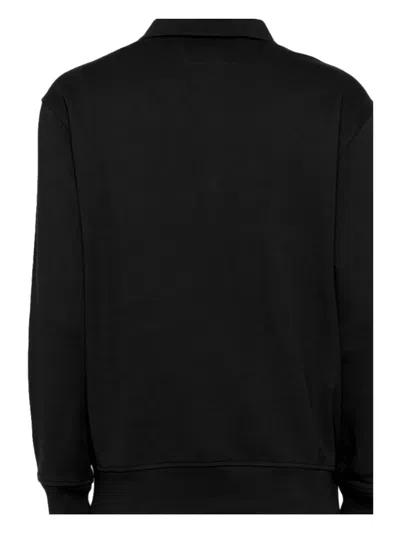 C.p. Company Polo-neck Half-zip Sweatshirt In Black