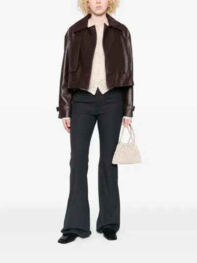 Joseph Buttoned Flared Trousers In Gray