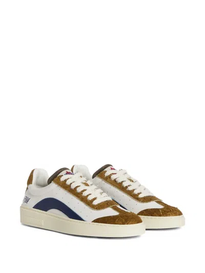 Dsquared2 Suede And Rubber Sole Sneakers In White