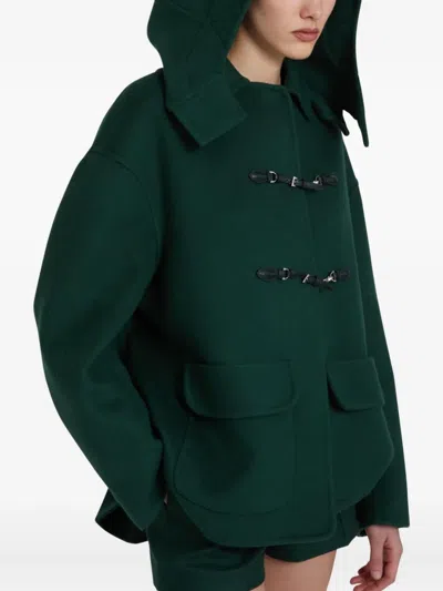 皮草领连帽外套