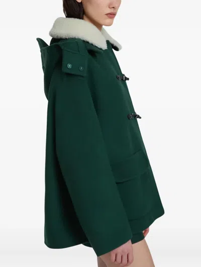 皮草领连帽外套