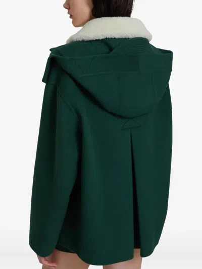 皮草领连帽外套