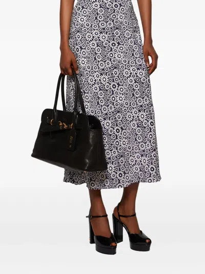 Miu Miu Patent Leather Block-heel Platform Sandals In Black