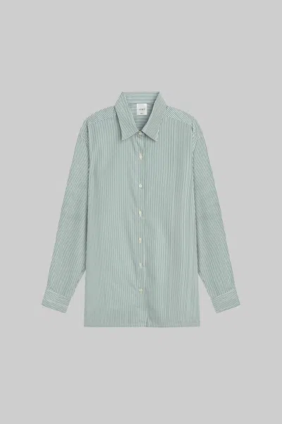 Leset Yoshi Oversized Button Down In Blue