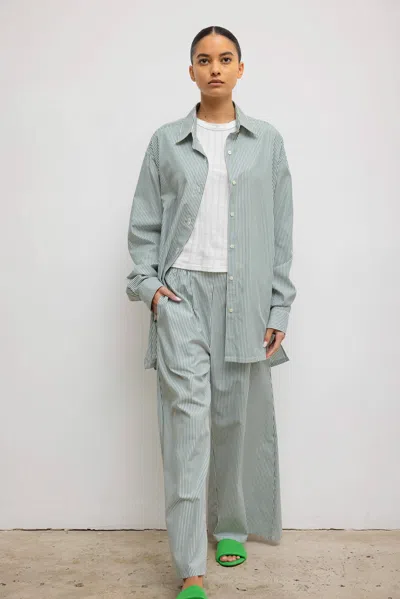 Leset Yoshi Oversized Button Down In Blue