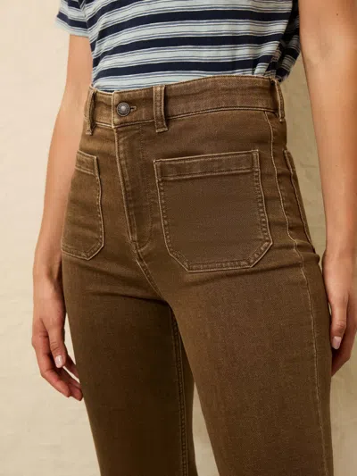 Faherty Stretch Terry Patch Pocket Pants In Brown