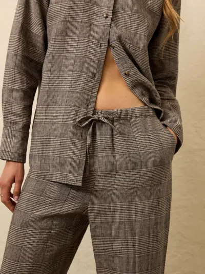 Faherty Laidback Linen Pants In Gray