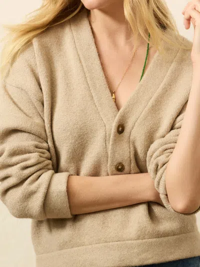 Faherty Jackson V Neck Popover Sweater In Brown