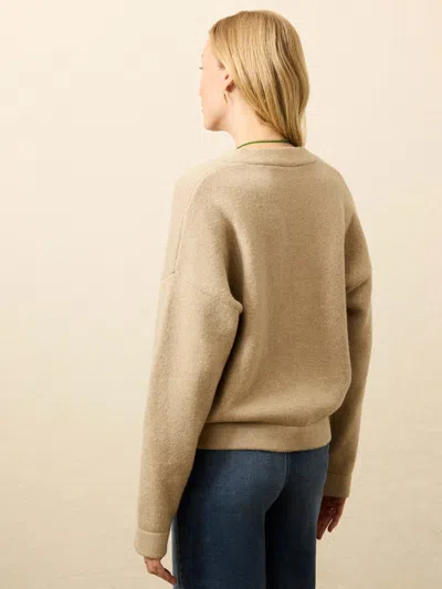 Faherty Jackson V Neck Popover Sweater In Brown