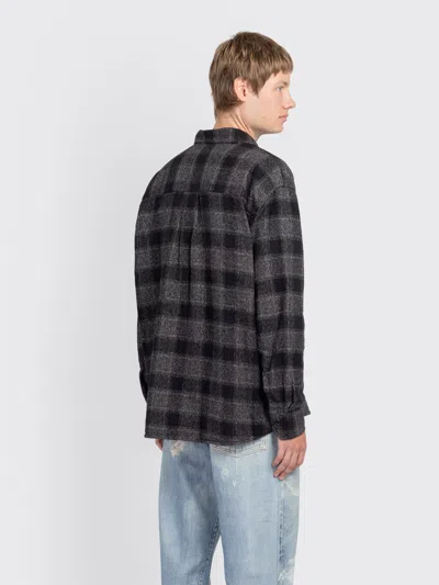 Our Legacy Mens Above Oakland Low Twist Check Shirt In Black