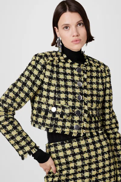 Toccin Lainey Cropped Jacket In Brown