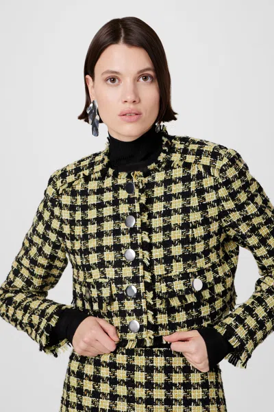 Toccin Lainey Cropped Jacket In Brown