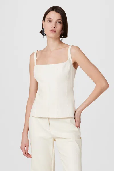 Toccin Linda Vegan Leather Tie Front Corset In Multi