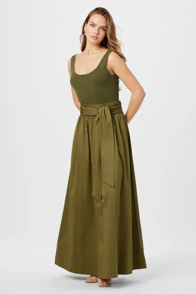 Toccin Sabine Tie Front Maxi Skirt In Black