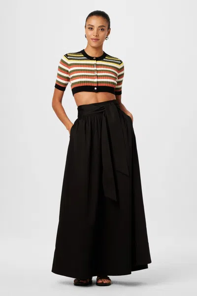 Toccin Sabine Tie Front Maxi Skirt In Black