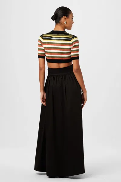 Toccin Sabine Tie Front Maxi Skirt In Black