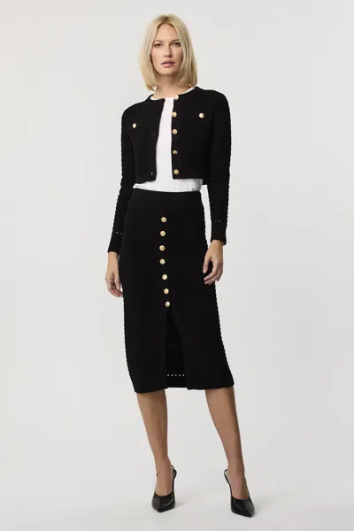 Toccin Tani Knit Pencil Skirt In Neutral