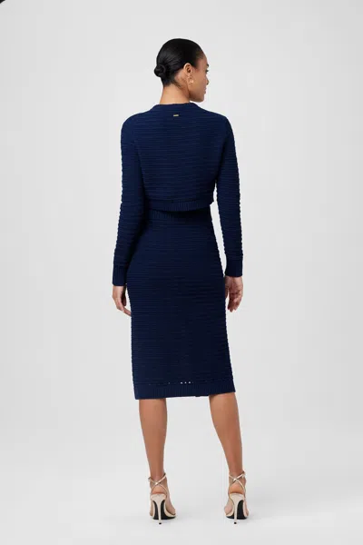 Toccin Tani Knit Pencil Skirt In Neutral