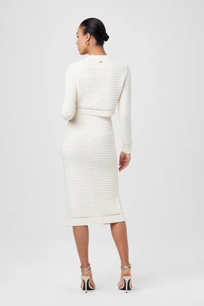 Toccin Tani Knit Pencil Skirt In Neutral