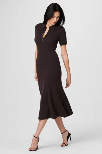 Toccin Taylor Short Sleeve Polo Dress In Brown