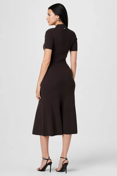 Toccin Taylor Short Sleeve Polo Dress In Brown