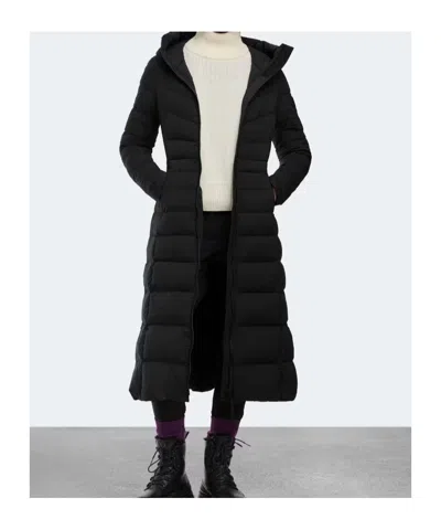 Canada Goose Clair Long 750 Fill Power Down Puffer Coat In Black