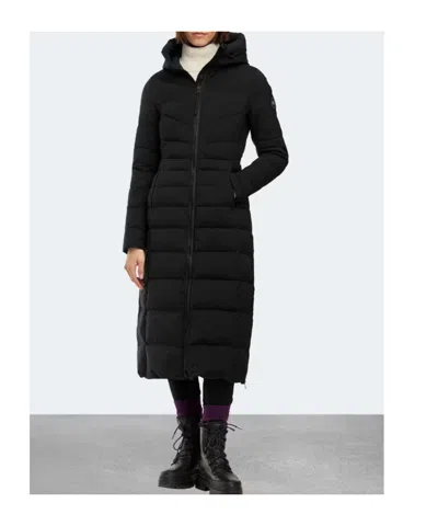 Canada Goose Clair Long 750 Fill Power Down Puffer Coat In Black