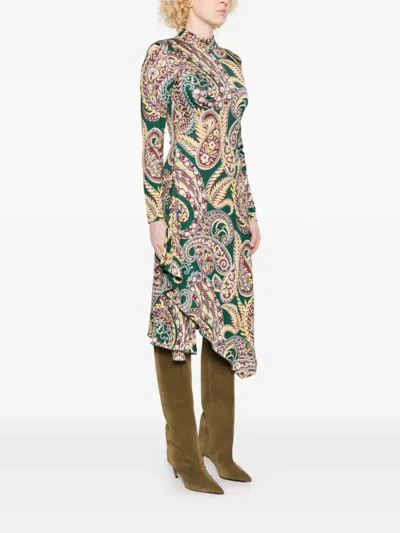 Etro Paisley Print Dress In Multi