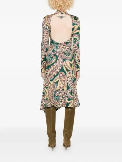 Etro Paisley Print Dress In Multi