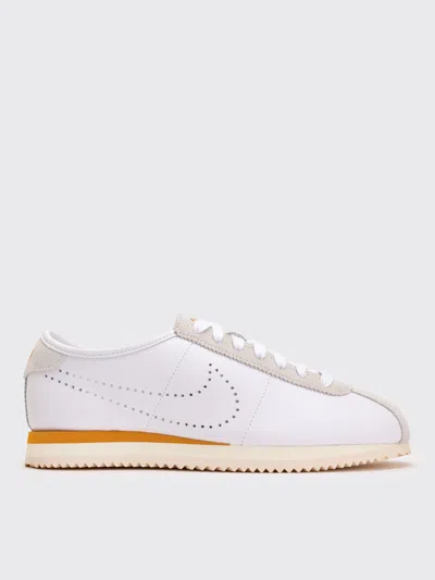 Nike Cortez Decon Suede-trimmed Perforated Leather Sneakers In White
