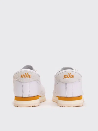 Nike Cortez Decon Suede-trimmed Perforated Leather Sneakers In White