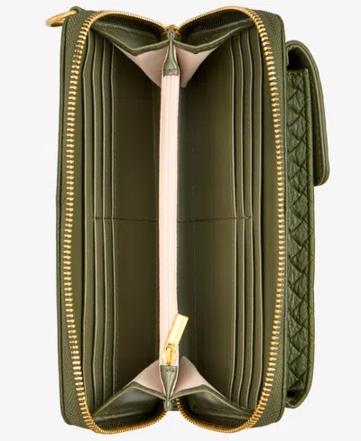 Style & Co Mini Woven Phone Crossbody, Macy's Exclusive In Green