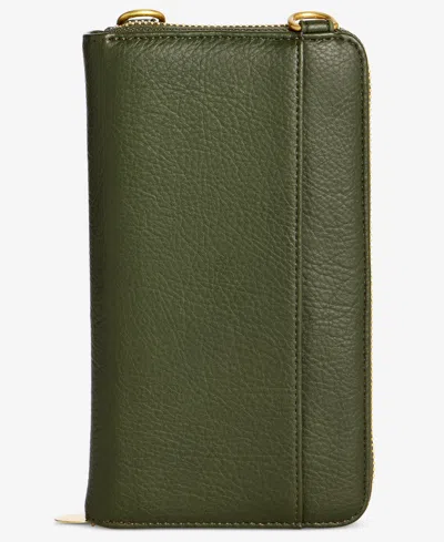 Style & Co Mini Woven Phone Crossbody, Macy's Exclusive In Green