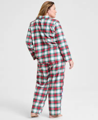 Holiday Lane Plus Size Merry Plaid Notch Collar Matching Family Pajamas Set, Created For Macy's In Multi