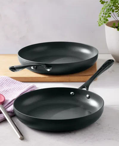 The Cellar Hard-anodized 10" & 12" Open Fry Pan Set, Macy's Exclusive In Black