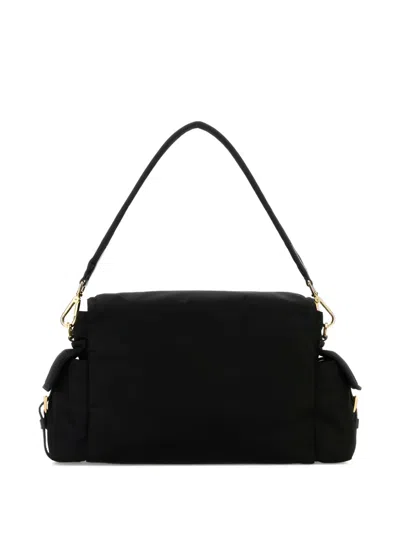 Prada Explore Large Re-nylon Shoulder With Flap Bags In Black