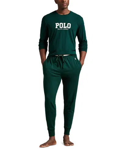 Polo Ralph Lauren Men's Long Sleeve Crewneck T-shirt In Green