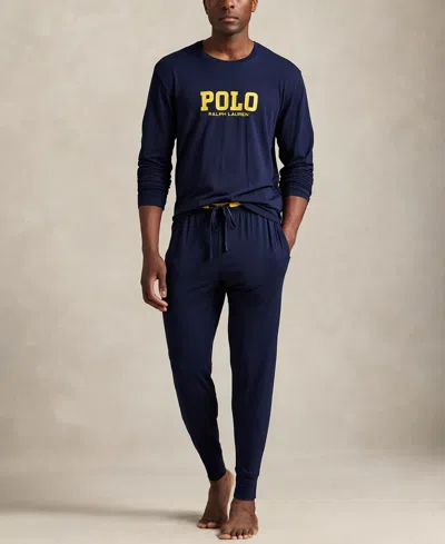 Polo Ralph Lauren Men's Knit Logo Pajama Joggers In Blue