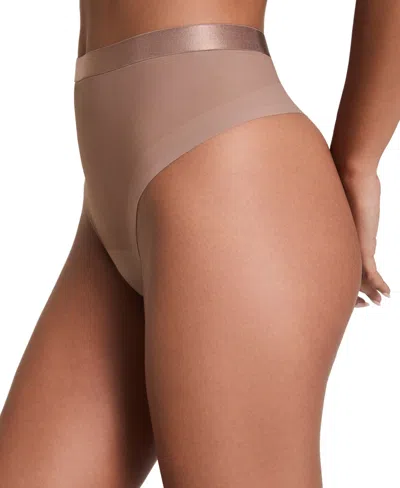 Spanx Women's Sheer Smoothing Thong Shapewear 10574r In Brown