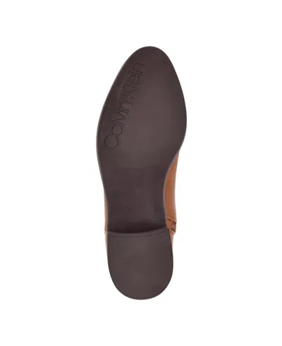 Calvin Klein Women's Daphny 40mm Logo Knee-high Boots In Brown