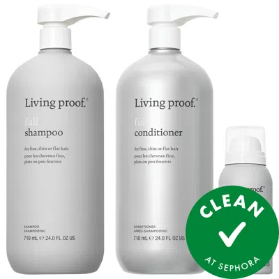 Living Proof Jumbo Full Shampoo And Conditioner With Mini Dry Volume & Texture Hair Spray Gift Set