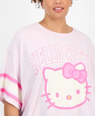 Grayson Threads, The Label Juniors' Hello Kitty Varsity T-shirt In Pink