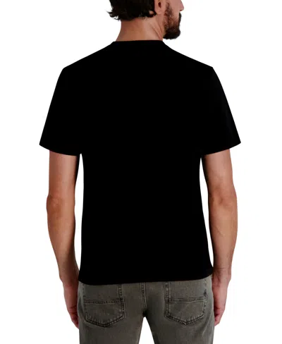Karl Lagerfeld Men's Pixel Logo Cotton T-shirt In Black