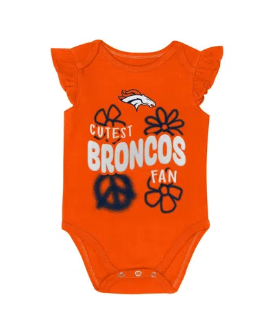 Outerstuff Baby Boys And Girls 2-piece Denver Broncos The Sunshine Bodysuit Set In Multi
