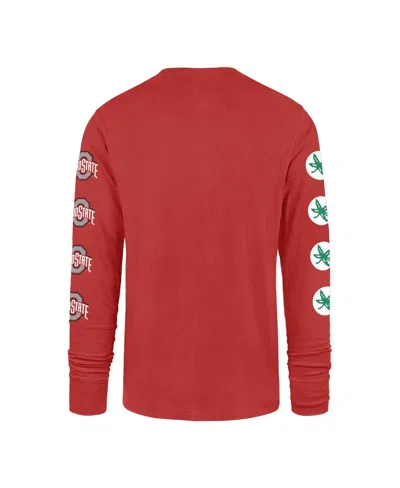 47 Brand Men's Red Ohio State Buckeyes Go Big Long Sleeve T-shirt In Red