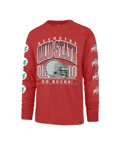 47 Brand Men's Red Ohio State Buckeyes Go Big Long Sleeve T-shirt In Red