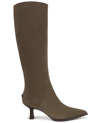 Circus Ny By Sam Edelman Women's Yulia Wide-calf Kitten-heel Dress Boots In Brown