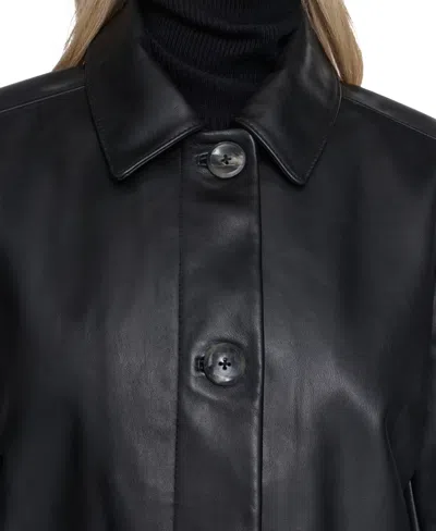 Cole Haan Leather Jacket In Black