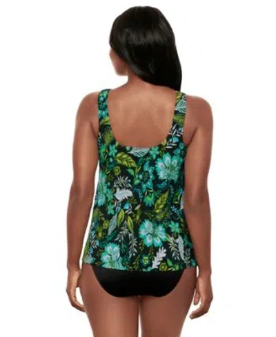 Miraclesuit Womens Florica Ursula Underwire Tankini Top High Waist Tummy Control Bikini Bottoms In Multi