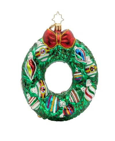 Christopher Radko Jingle All The Way Wreath Ornament In Multi